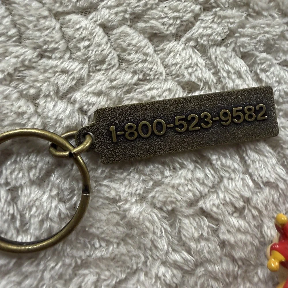 Vintage Las Vegas Lady‎ Luck Casino Mad Money Clown Keychain Fob Souvenir Nevada